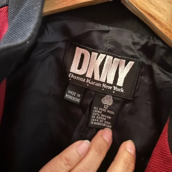 DKNY Black and Red Military Vest - Picture 3 of 3